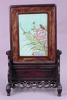 Lot 79 - Chinese Five-Color Molded Porcelain Plaque...