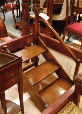 Lot 179 - Georgian Style Mahogany Library Steps