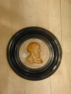 Lot 154 - Two Grand Tour Alabaster Relief Portrait Plaques