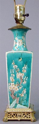 Lot 131 - Pair of Chinese Famille Verte Porcelain Lamps