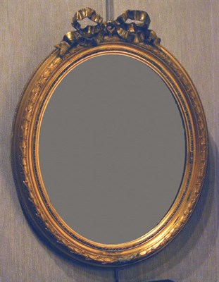 Lot 312 - Louis XVI Style Gilt-Wood Oval Mirror