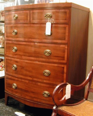 Lot 354 - Georgian Style Mahogany Bow-Front Chest of...