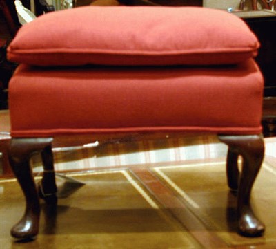 Lot 365 - Georgian Style Mahogany Upholstered Stool