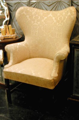 Lot 678 - Mahogany Upholstered Armchair