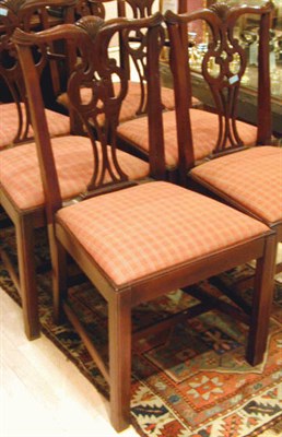 Lot 370 - Set of Six George III Style Mahogany Dining...