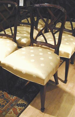 Lot 418 - Set of Six Regency Style Mahogany Dining...
