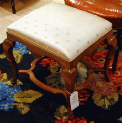 Lot 420 - Pair of Georgian Style Walnut Stools
