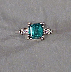 Lot 174 - Emerald and Diamond Engagement Ring Platinum,...