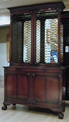Lot 229 - Pair of Regency Style Mahogany Bookcase Cabinets