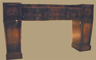 Lot 621 - Regency Style Mahogany Pedestal Sideboard