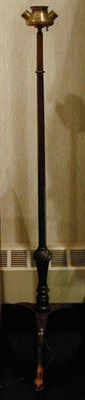 Lot 254 - Georgian Style Mahogany Tripod Floor Lamp