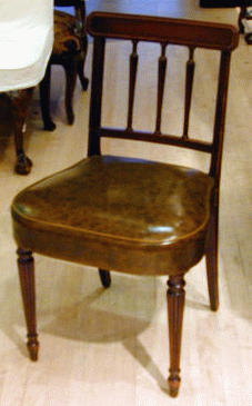 Lot 256 - Set of Four Regency Style Mahogany Upholstered...
