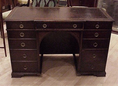 Lot 244 - Georgian Style Mahogany Pedestal Desk