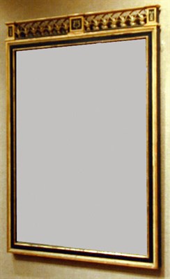 Lot 271 - Regency Style Gilt and Ebonized Wood Mirror