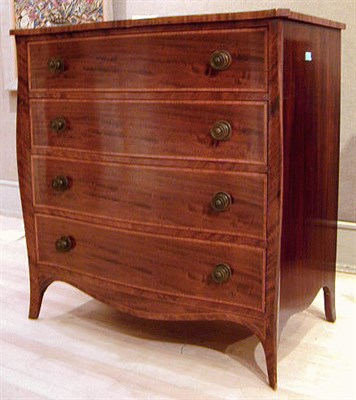 Lot 280 - Federal Style Mahogany Linen Press