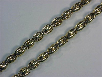 Lot 424 - Gold Necklace and Bracelet 18 kt. yellow gold,...