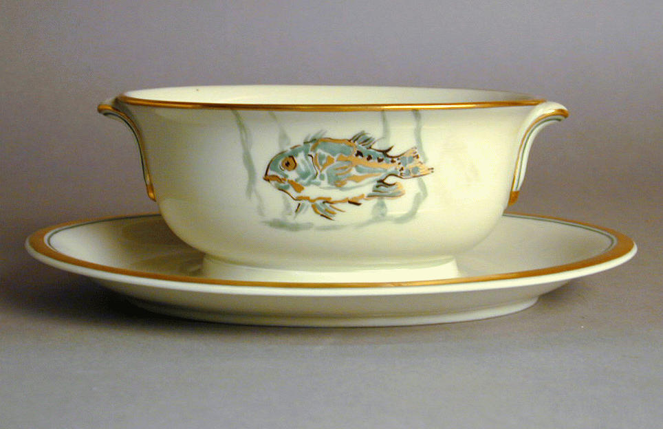 Lot 211 - French Porcelain Fish Service Approximately...