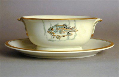 Lot 211 - French Porcelain Fish Service Approximately...