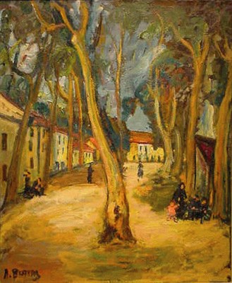 Lot 8 - Arbit Blatas Russian, b. 1908 TREE LINED...