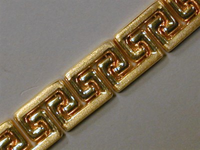 Lot 82 - Gold Bracelet 14 kt. yellow gold, designed as...