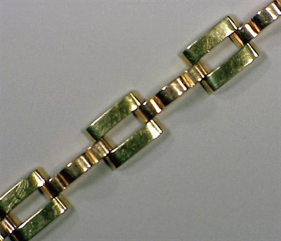 Lot 209 - Retro Two-Tone Gold Bracelet 14 kt. pink and...