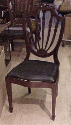 Lot 459 - Pair of Georgian Style Mahogany Shield-Back...