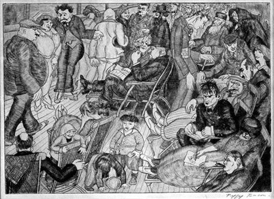 Lot 14 - Peggy Bacon PROMENADE DECK (FLINT 47) Drypoint,...
