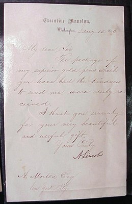 Lot 283 - LINCOLN, ABRAHAM Letter signed ( "A. Lincoln")....