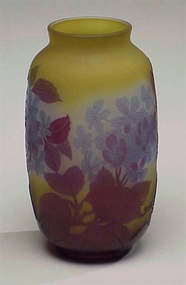 Lot 265 - Galle Cameo Glass Vase Of shouldered ovoid...