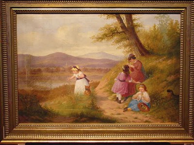 Lot 17 - British School 19th Century MAKING NOSEGAYS...