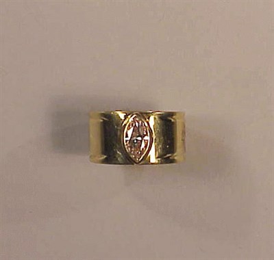 Lot 268 - Gold and Diamond Band 14 kt. yellow gold, the...