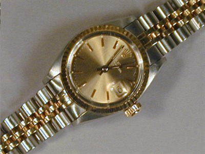 Lot 504 - Lady's Wristwatch Stainless steel and 18 kt....