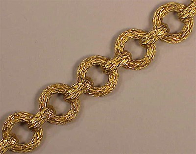 Lot 276 - Gold Long Chain 18 kt. yellow gold, designed...