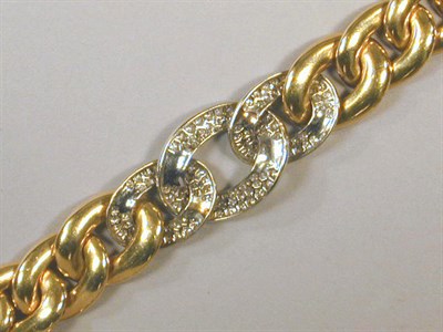 Lot 475 - Gold and Diamond Necklace 18 kt. yellow gold,...
