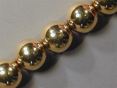 Lot 81 - Gold Bead Necklace 14 kt. yellow gold,...