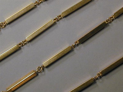 Lot 79 - Gold Baton Link Chain 18 kt. yellow gold,...