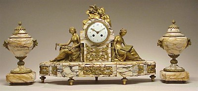 Lot 522 - Louis XVI Style Gilt-Bronze Mounted Marble...
