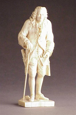 Lot 356 - French Ivory Figure of Voltaire 18th Century...
