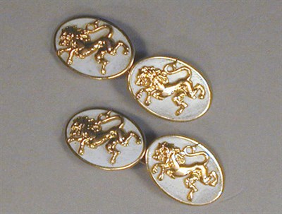 Lot 55 - Pair of Gentleman's Gold Cufflinks 14 kt....