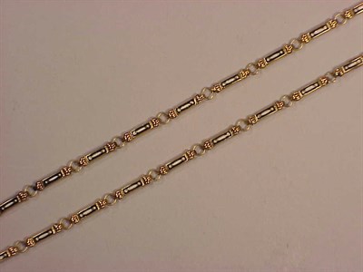 Lot 219 - Antique Enamel Chain 14 kt. yellow gold,...
