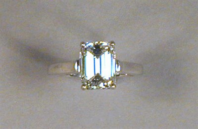 Lot 528 - Diamond Solitaire Engagement Ring Platinum,...