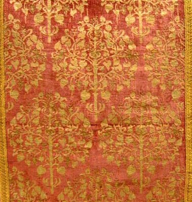 Lot 1193 - Voided Velvet Panel Early 20th century Woven...