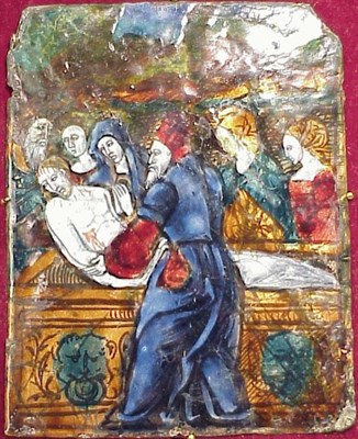 Lot 269 - Limoges Enamel Panel of the Deposition...