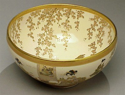 Lot 135 - Finely Painted Satsuma Bowl Meiji Period,...