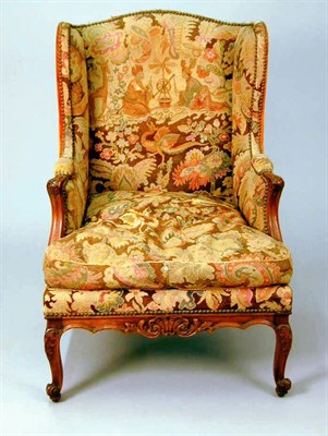 Lot 361 - Pair of Louis XV Style Beechwood Bergeres Each...