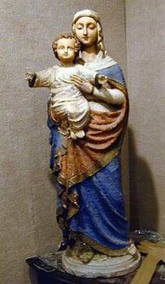 Lot 468 - Continental Terra Cotta Figure of the Madonna...