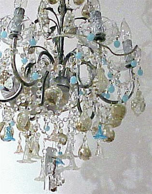 Lot 449 - Venetian Glass Six-Light Chandelier