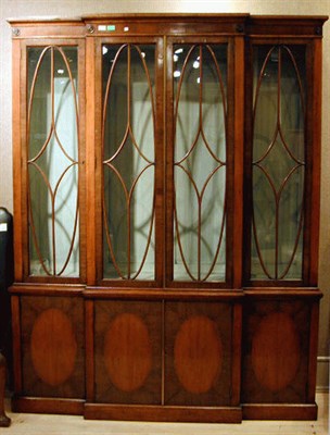 Lot 413 - Georgian Style Mahogany Breakfront
