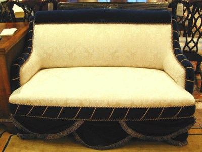 Lot 434 - Victorian Overstuffed Upholstered Sofa