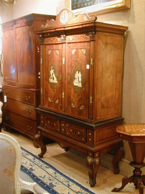 Lot 237 - Dutch Ivory and Parquetry Inlaid Cabinet